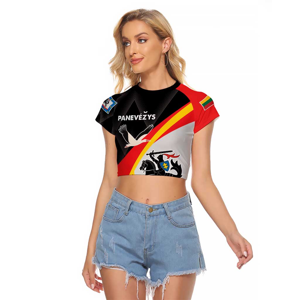 Lithuania Panevezys County Raglan Cropped T Shirt Panevezio Apskritis LT17 - Wonder Print Shop