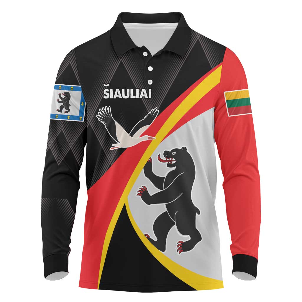 Lithuania Siauliai County Long Sleeve Polo Shirt Siauliu Apskritis