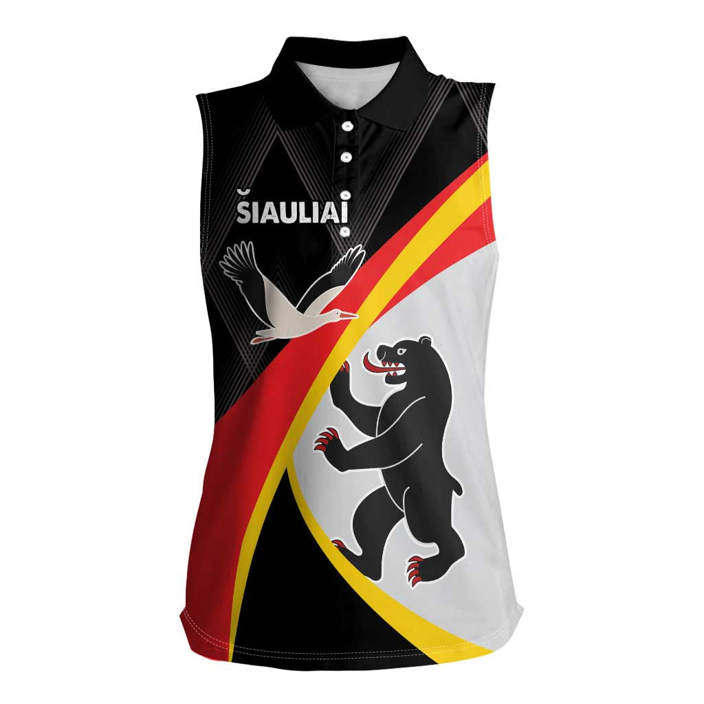 Lithuania Siauliai County Women Sleeveless Polo Shirt Siauliu Apskritis LT17 - Wonder Print Shop