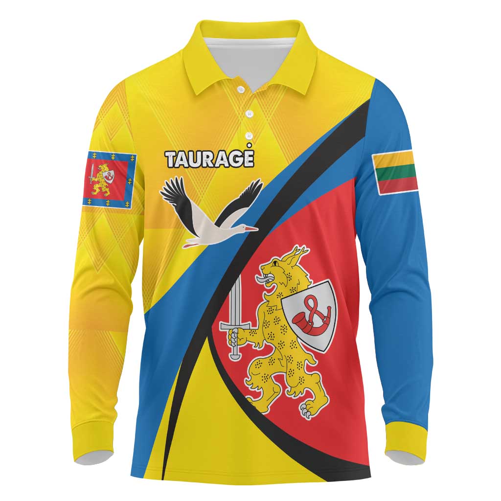 Lithuania Taurage County Long Sleeve Polo Shirt Taurages Apskritis