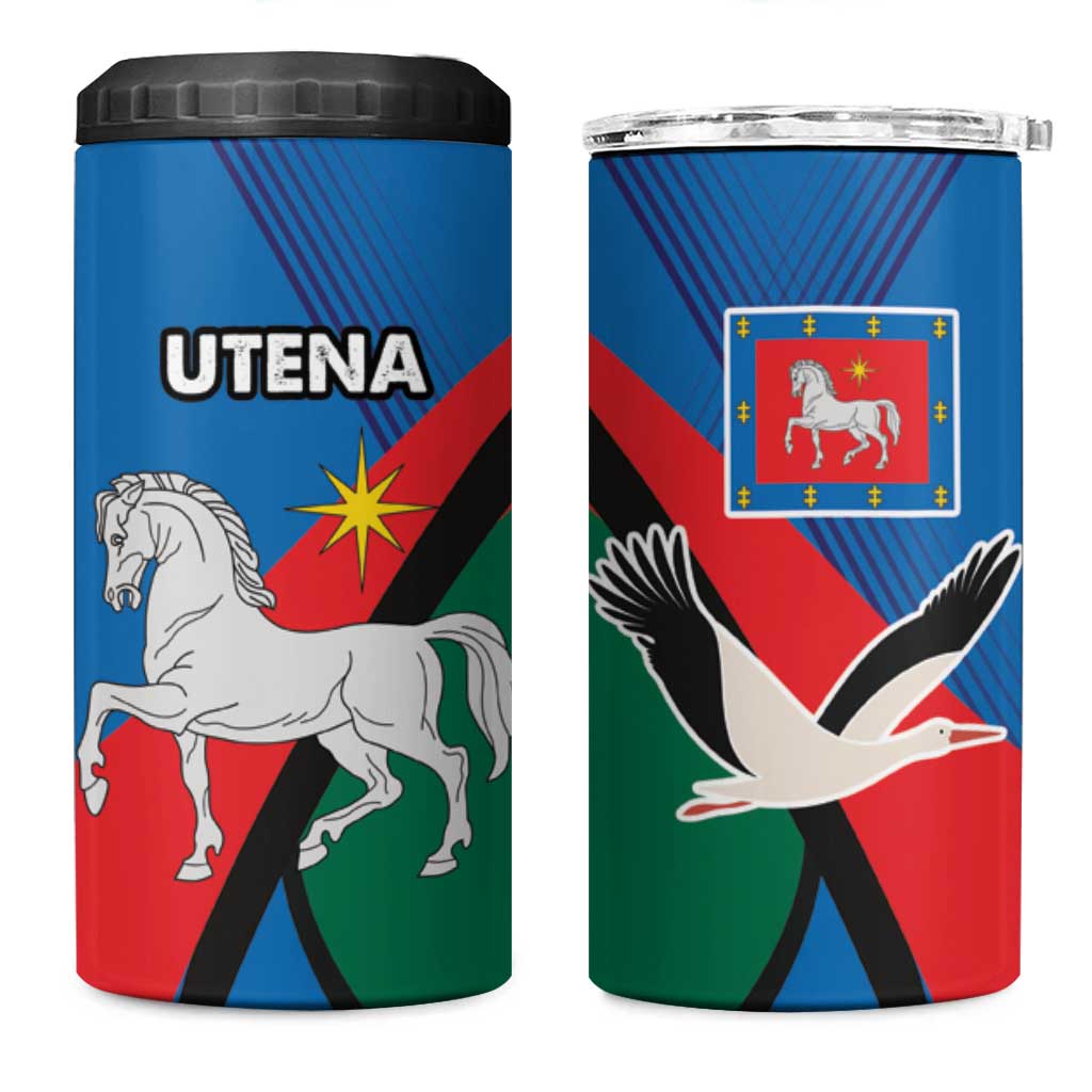 Lithuania Utena County 4 in 1 Can Cooler Tumbler Utenos Apskritis