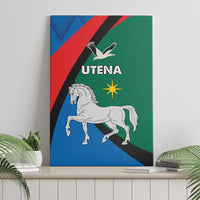 Utena canvas wall art featuring white horse, flying bird, and star near UTENA text