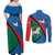 Lithuania Utena County Couples Matching Off Shoulder Maxi Dress and Long Sleeve Button Shirt Utenos Apskritis