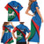 Lithuania Utena County Family Matching Short Sleeve Bodycon Dress and Hawaiian Shirt Utenos Apskritis