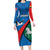 Lithuania Utena County Long Sleeve Bodycon Dress Utenos Apskritis