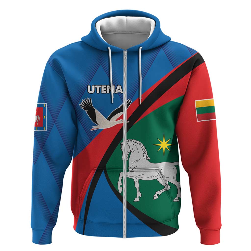 Lithuania Utena County Zip Hoodie Utenos Apskritis LT17 - Wonder Print Shop