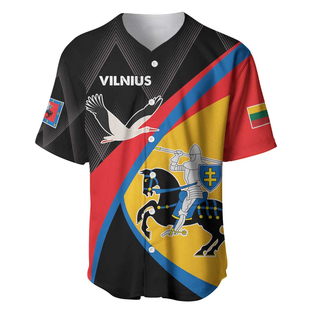 Lithuania Vilnius County Baseball Jersey Vilniaus Apskritis