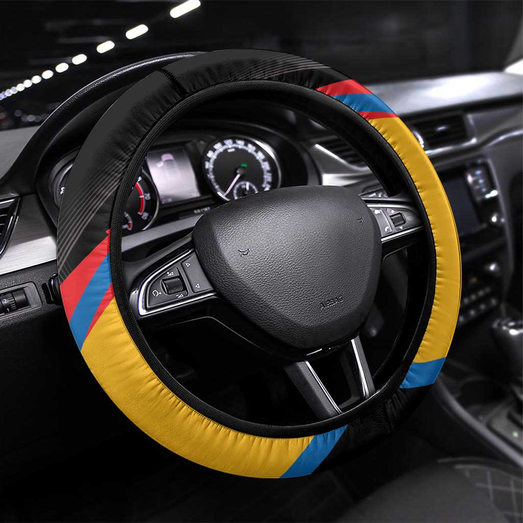 Lithuania Vilnius County Steering Wheel Cover Vilniaus Apskritis LT17 - Wonder Print Shop