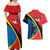 Lithuania Telsiai County Couples Matching Off Shoulder Maxi Dress and Hawaiian Shirt Telsiu Apskritis