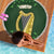 Ireland Leinster Gold Irish Harp with Shamrock Beach Blanket Laighin Flag With Shamrock Patern