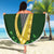 Ireland Leinster Gold Irish Harp with Shamrock Beach Blanket Laighin Flag With Shamrock Patern