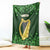 Ireland Leinster Gold Irish Harp with Shamrock Blanket Laighin Flag With Shamrock Patern