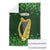 Ireland Leinster Gold Irish Harp with Shamrock Blanket Laighin Flag With Shamrock Patern