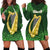 Ireland Leinster Gold Irish Harp with Shamrock Hoodie Dress Laighin Flag With Shamrock Patern