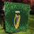 Ireland Leinster Gold Irish Harp with Shamrock Quilt Laighin Flag With Shamrock Patern