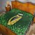 Ireland Leinster Gold Irish Harp with Shamrock Quilt Laighin Flag With Shamrock Patern