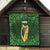 Ireland Leinster Gold Irish Harp with Shamrock Quilt Laighin Flag With Shamrock Patern