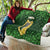 Ireland Leinster Gold Irish Harp with Shamrock Quilt Laighin Flag With Shamrock Patern