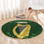 Ireland Leinster Gold Irish Harp with Shamrock Round Carpet Laighin Flag With Shamrock Patern