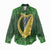 Ireland Leinster Gold Irish Harp with Shamrock Women Casual Shirt Laighin Flag With Shamrock Patern