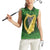 Ireland Leinster Gold Irish Harp with Shamrock Women Sleeveless Polo Shirt Laighin Flag With Shamrock Patern