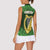 Ireland Leinster Gold Irish Harp with Shamrock Women Sleeveless Polo Shirt Laighin Flag With Shamrock Patern