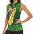 Ireland Leinster Gold Irish Harp with Shamrock Women Sleeveless Polo Shirt Laighin Flag With Shamrock Patern