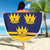 Personalized Ireland Munster Three Gold Crowns Beach Blanket An Mhumhain Flag Three Gold Crowns