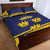 Personalized Ireland Munster Three Gold Crowns Quilt Bed Set An Mhumhain Flag Three Gold Crowns