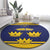 Personalized Ireland Munster Three Gold Crowns Round Carpet An Mhumhain Flag Three Gold Crowns