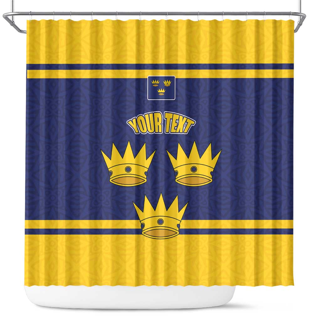 Personalized Ireland Munster Three Gold Crowns Shower Curtain An Mhumhain Flag Three Gold Crowns