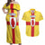 Personalized Ireland Ulster Couples Matching Off Shoulder Maxi Dress and Hawaiian Shirt Ulaidh Flag With Celtic Patern