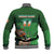 Custom Ireland Rugby with Celtic Pattern Baseball Jacket Shamrock Go Champions