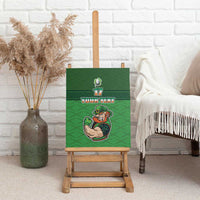 Custom Ireland Rugby with Celtic Pattern Canvas Wall Art Shamrock Go Champions
