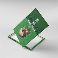 Custom Ireland Rugby with Celtic Pattern Canvas Wall Art Shamrock Go Champions