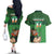 Custom Ireland Rugby with Celtic Pattern Couples Matching Off The Shoulder Long Sleeve Dress and Hawaiian Shirt Shamrock Go Champions