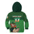 Custom Ireland Rugby with Celtic Pattern Kid Hoodie Shamrock Go Champions