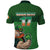 Custom Ireland Rugby with Celtic Pattern Polo Shirt Shamrock Go Champions