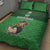 Custom Ireland Rugby with Celtic Pattern Quilt Bed Set Shamrock Go Champions