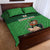 Custom Ireland Rugby with Celtic Pattern Quilt Bed Set Shamrock Go Champions