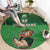 Custom Ireland Rugby with Celtic Pattern Round Carpet Shamrock Go Champions