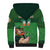 Custom Ireland Rugby with Celtic Pattern Sherpa Hoodie Shamrock Go Champions