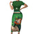 Custom Ireland Rugby with Celtic Pattern Short Sleeve Bodycon Dress Shamrock Go Champions