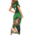 Custom Ireland Rugby with Celtic Pattern Short Sleeve Bodycon Dress Shamrock Go Champions