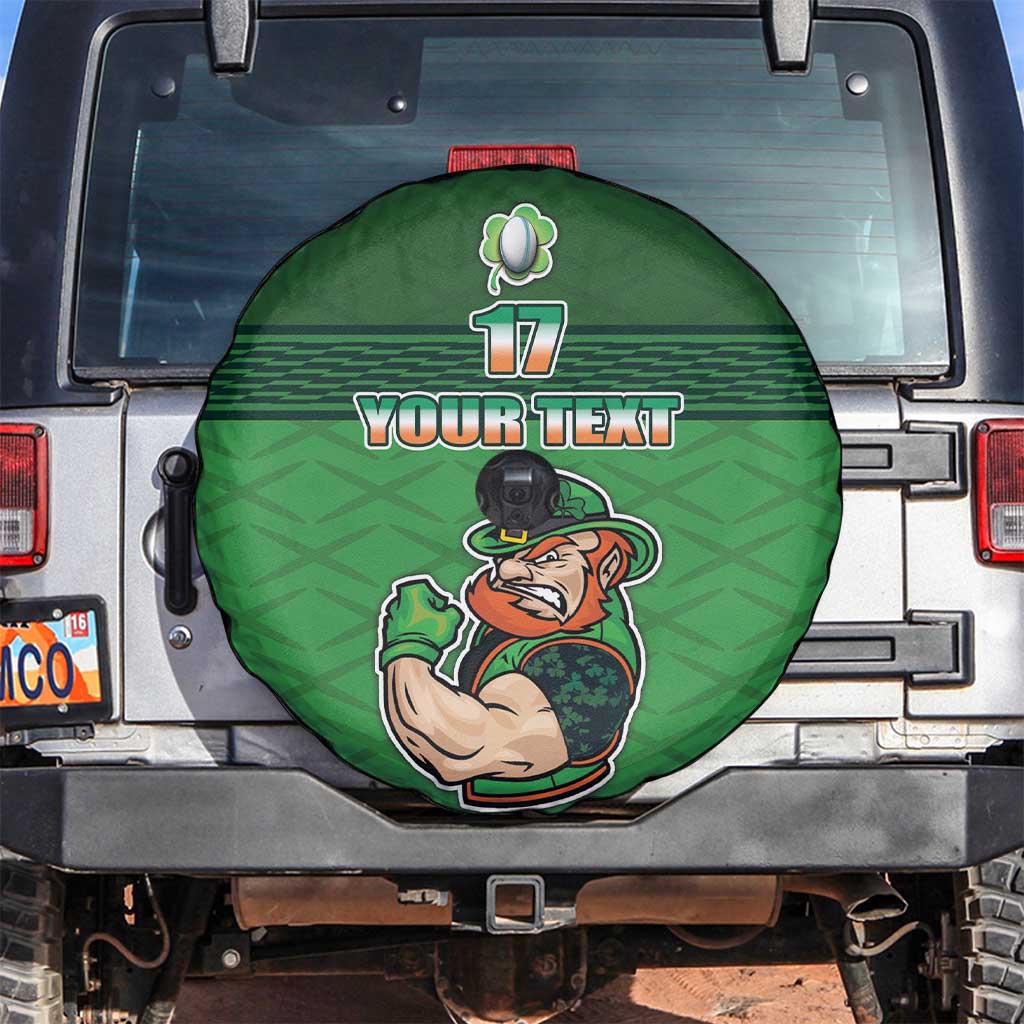 Custom Ireland Rugby with Celtic Pattern Spare Tire Cover Shamrock Go Champions