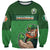 Custom Ireland Rugby with Celtic Pattern Sweatshirt Shamrock Go Champions