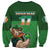 Custom Ireland Rugby with Celtic Pattern Sweatshirt Shamrock Go Champions