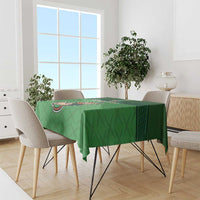 Custom Ireland Rugby with Celtic Pattern Tablecloth Shamrock Go Champions