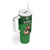 Custom Ireland Rugby with Celtic Pattern Tumbler With Handle Shamrock Go Champions