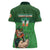 Custom Ireland Rugby with Celtic Pattern Women Polo Shirt Shamrock Go Champions